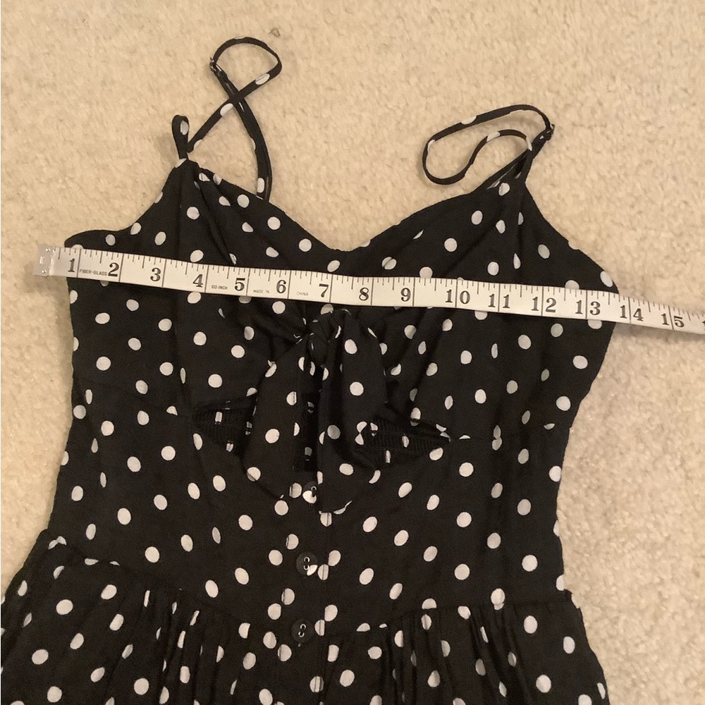 Xhilaration Black & White Pin up Girl Retro Polka Dot Midi Sun Dress Small. - Picture 10 of 13